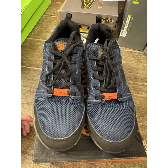 Merrell Mens 7.5 Fullbench Superlite Alloy Toe Blue Sneakers Work Shoes J17535 - Picture 4 of 11